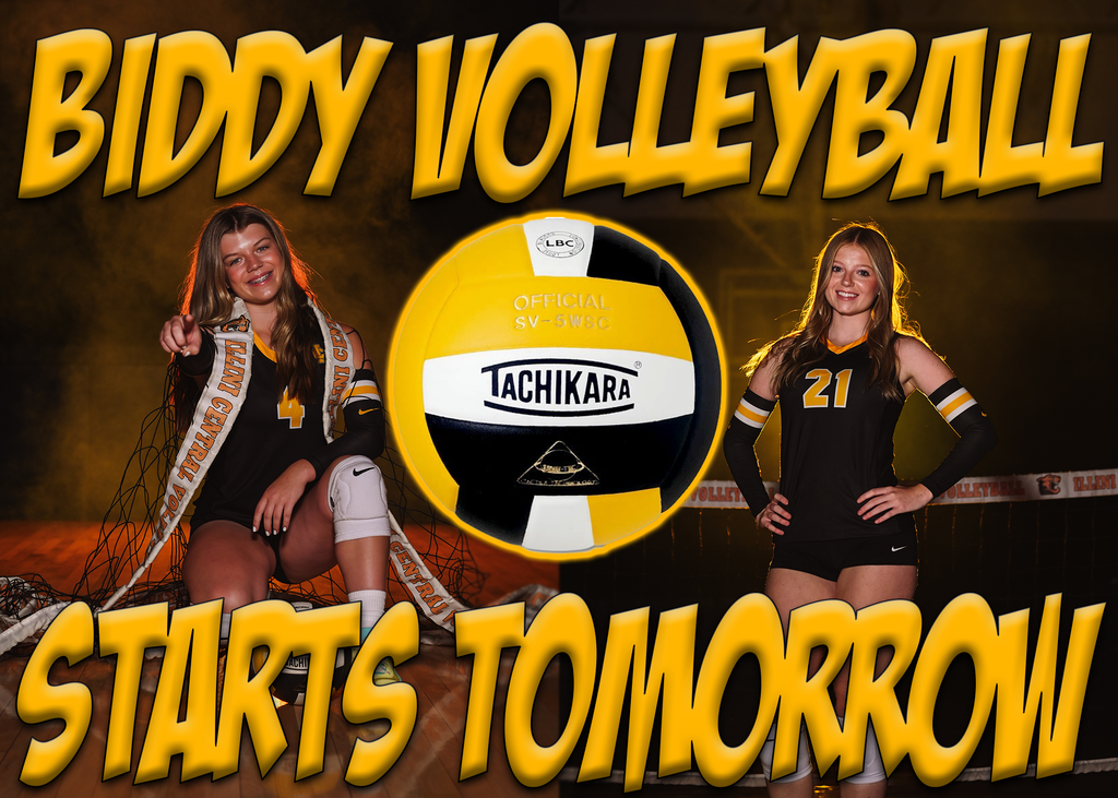 Biddy Volleyball Starts Tomorrow