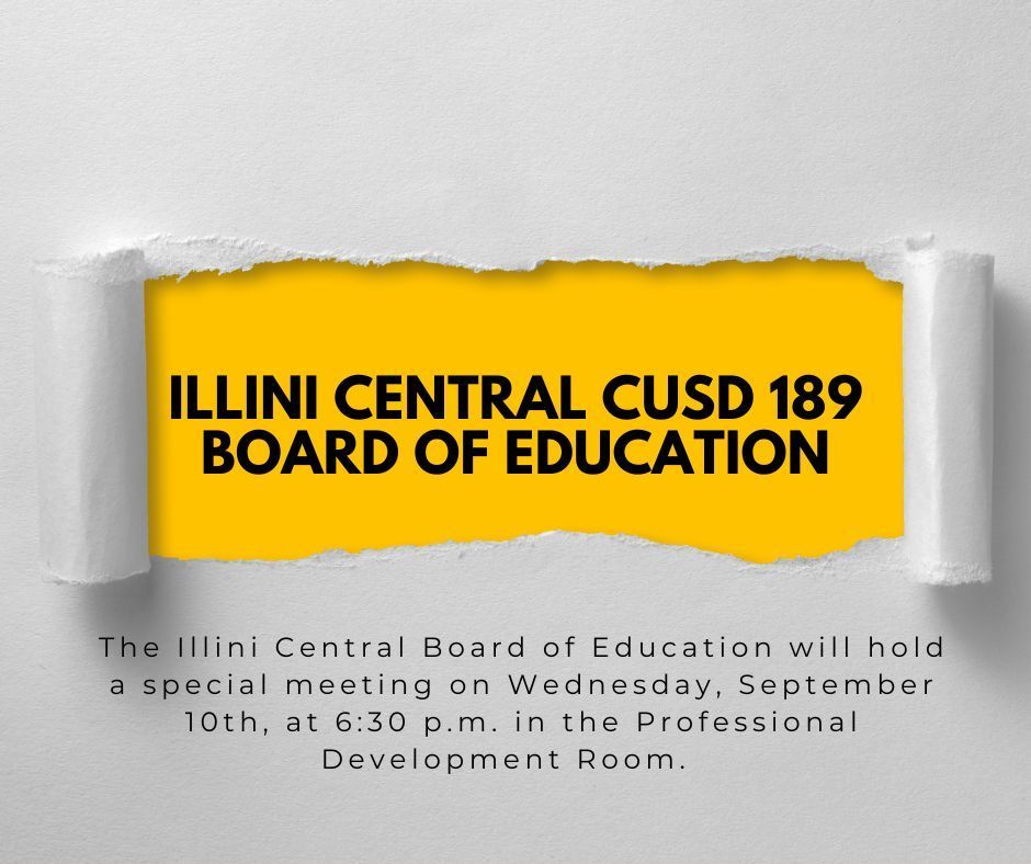 IC BOE Special Meeting 9.10.25 6:30pm