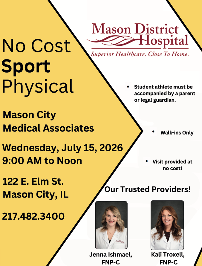 No Cost Sports Physical Flyer 2026