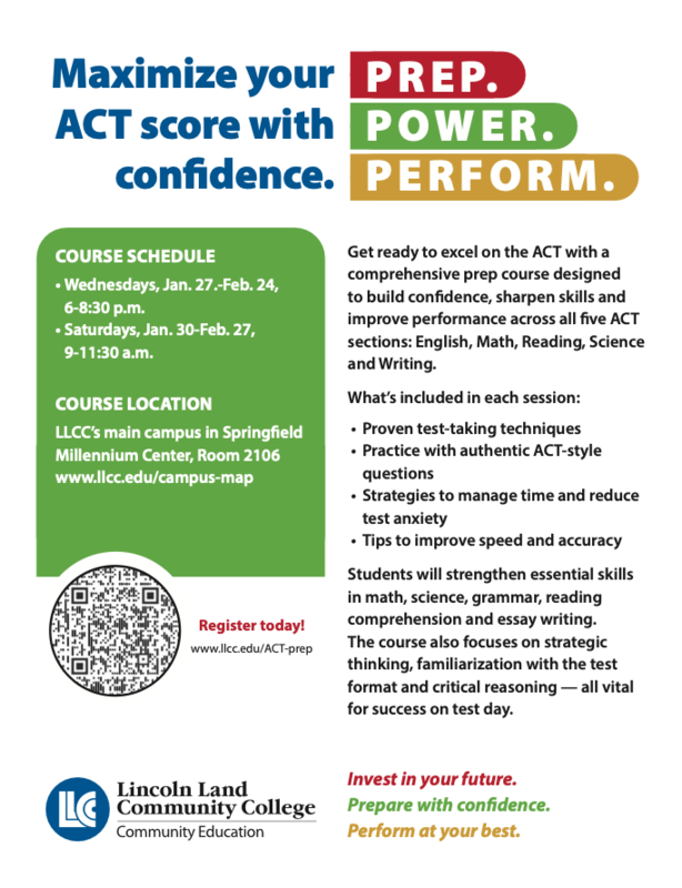 LLCC ACT Test Prep Seminar Registration is Now Open