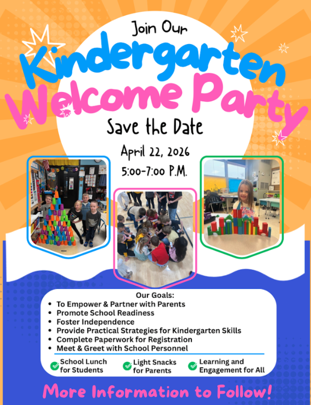 Kindergarten Welcome Party Flyer