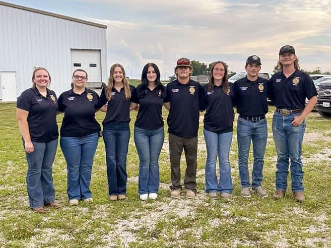 Dixon FFA Chapter Members standing in a row