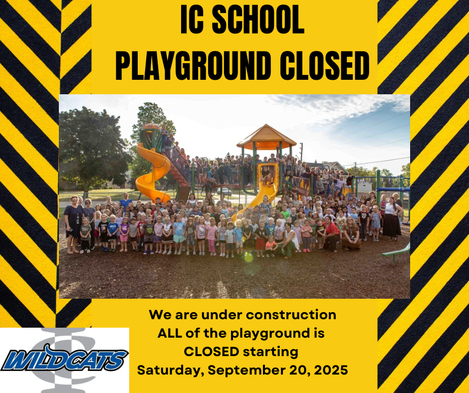 Playground Closed sign