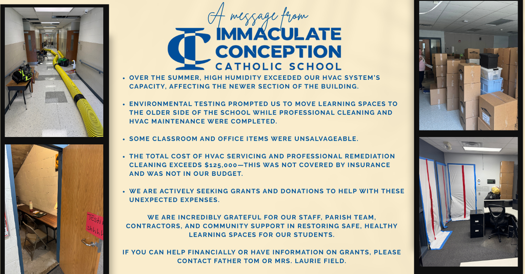 A message from IC with pictures and asking for money
