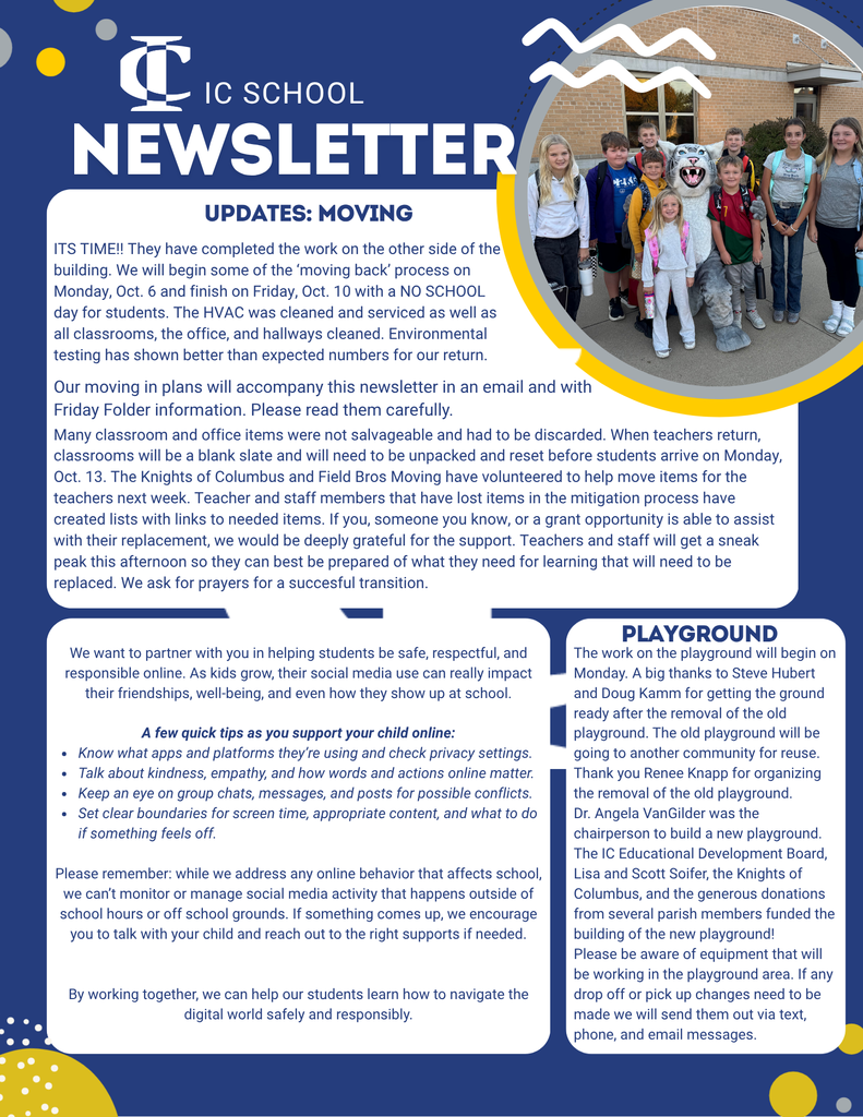 Newsletter from Mrs. L. Field