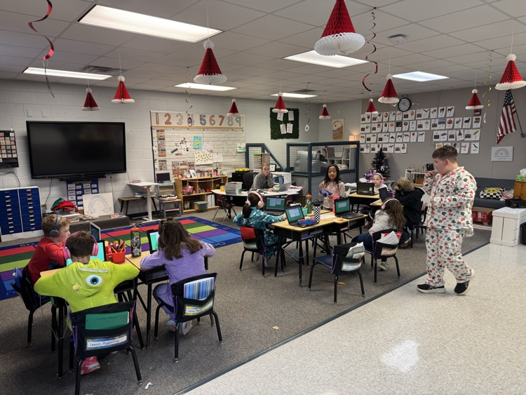 students at desks learning