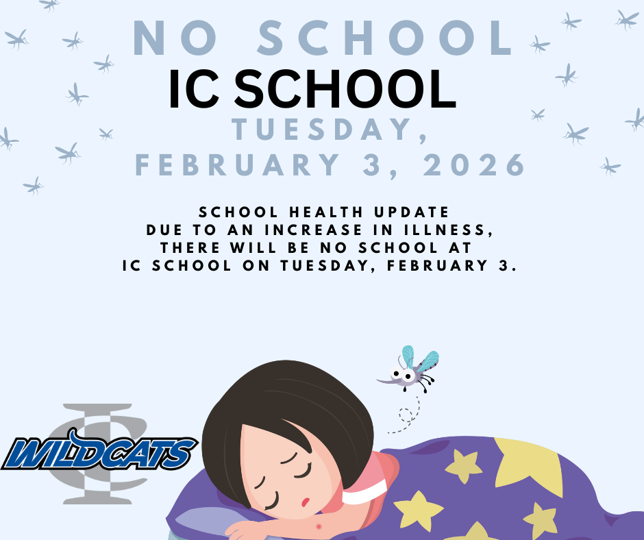 NO SCHOOL announcement