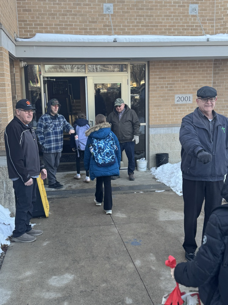 dads infront of school