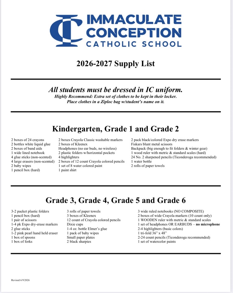 supply list
