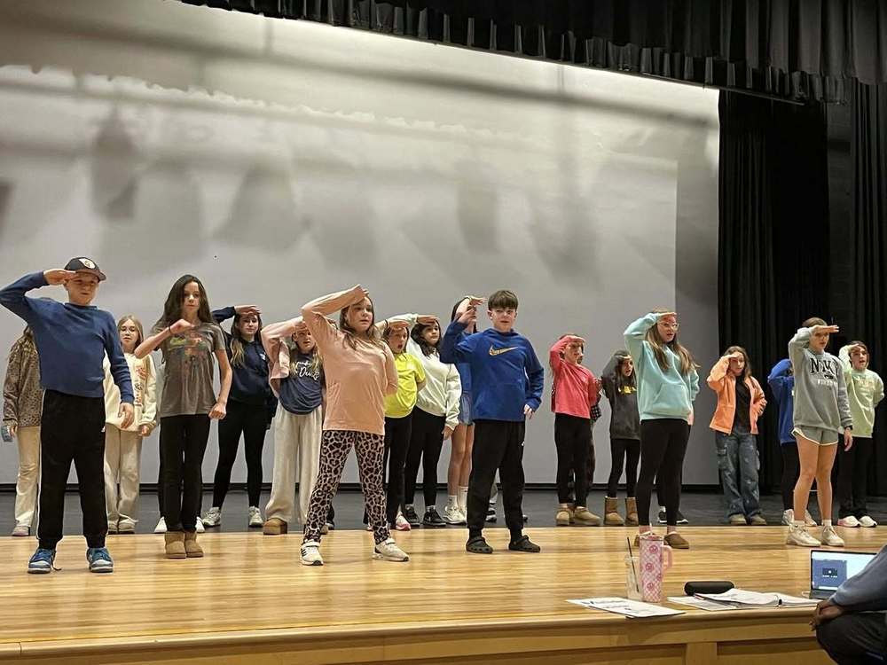 students in drama club