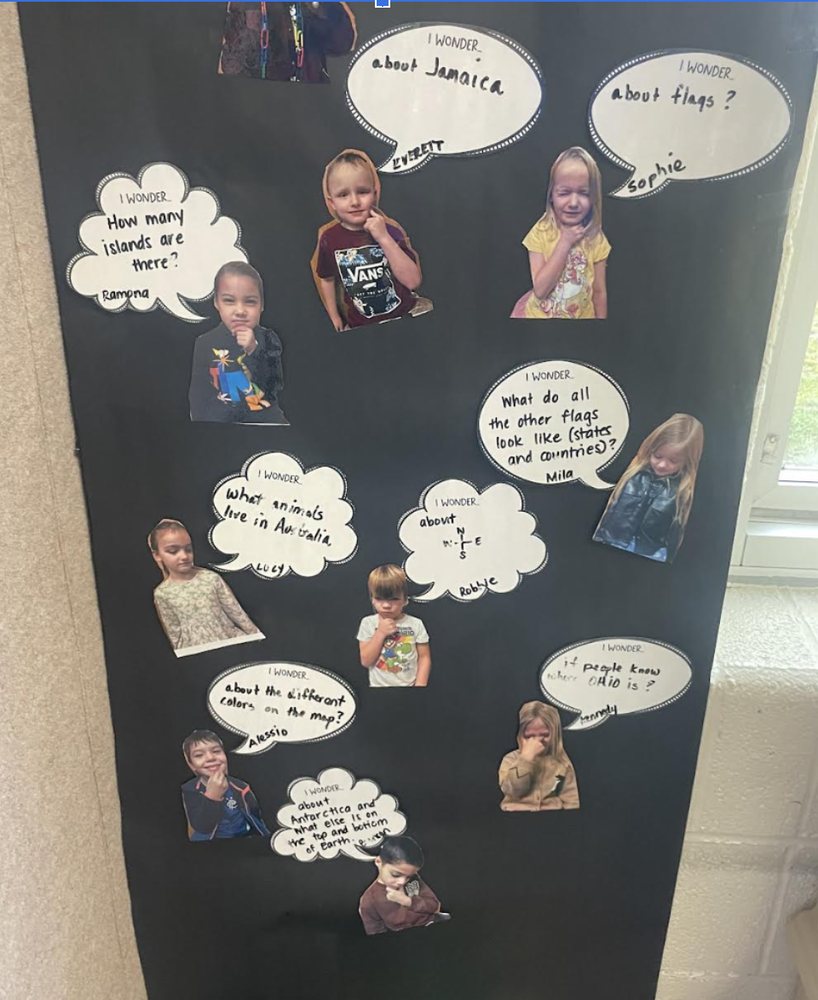 student artwork that shows what they wonder about