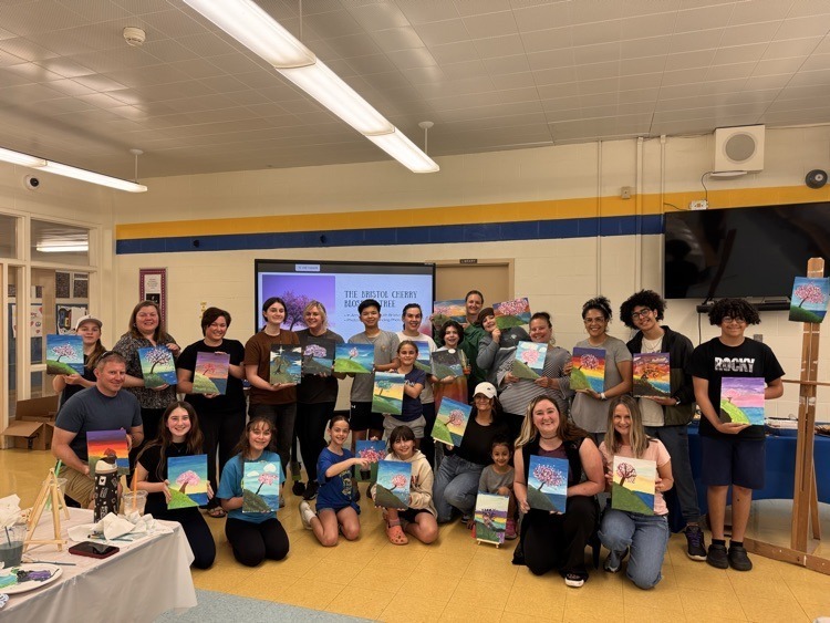 Independence Middle School Families Create, Connect at Sip & Paint Night