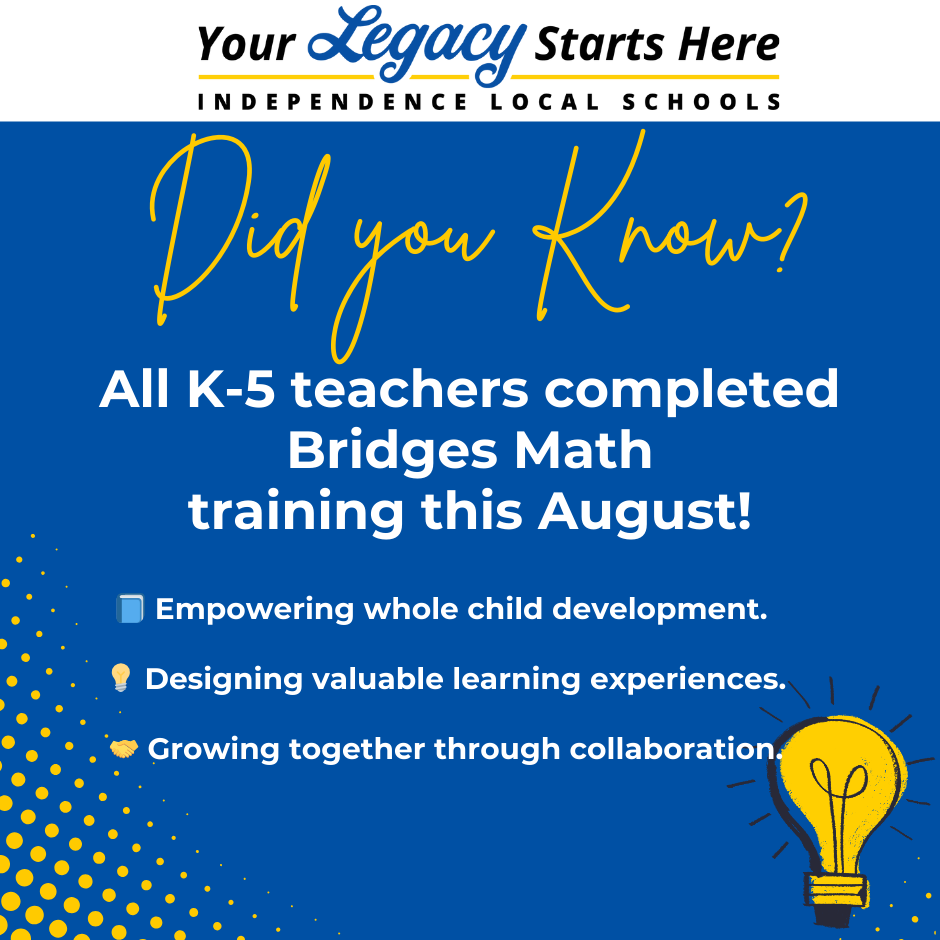 All K-5 teachers completed Bridges Math training this August!