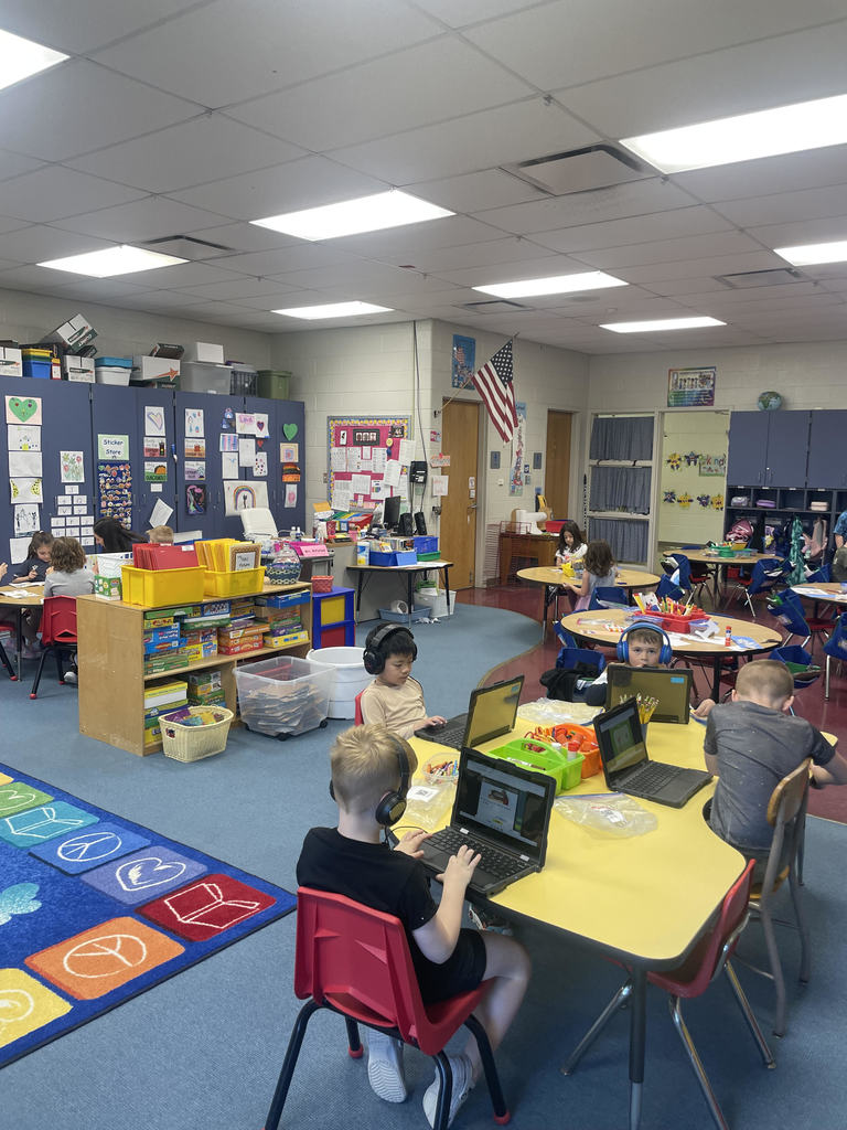 Our kindergarten classrooms are buzzing with learning this morning! 