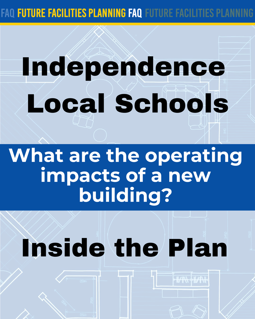 A new building would: » Reduce long-term maintenance costs due to new systems and finishes » Meet current HVAC and air-quality codes, providing a healthier learning environment Utility costs may change depending on system upgrades, such as adding air conditioning where it does not currently exist.