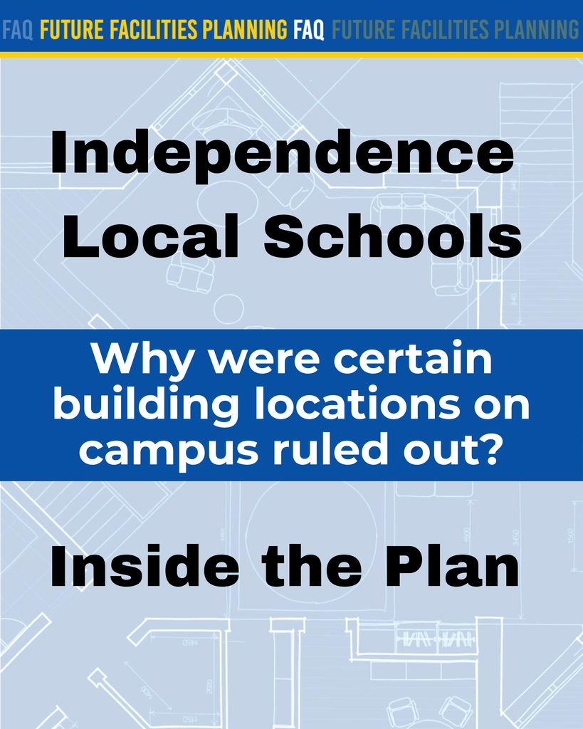 Several potential locations were evaluated:   » Baseball Field Site: Not recommended due to recent investment exceeding $200,000, added replacement costs, proximity to Vineyard and Stadium Drives, increased traffic stacking risks, and reduced roadway buffers.   » Middle School Parking Lot: Considered but not preferred due to congestion risks, proximity to key exits, and reduced circulation flexibility.   The selected concept prioritizes safety, traffic flow, and long-term operational efficiency.