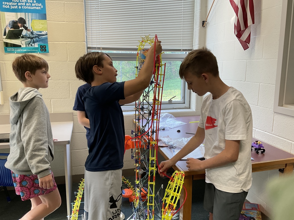 In Design Technology, students in grades 3 and 4 had the opportunity to exercise student voice and choice by participating in a hands-on engineering project that interested them. Many students chose to collaborate on this large K’NEX roller coaster, working together over time to follow the design and bring it to life piece by piece.