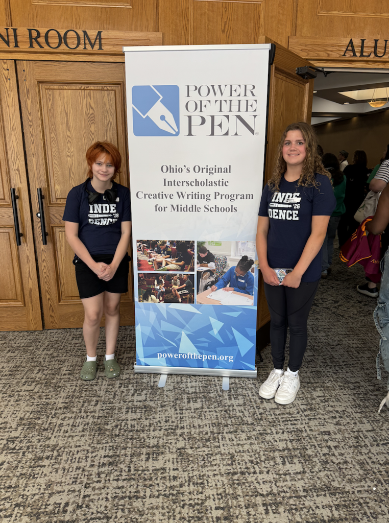 Good luck to Brooklyn Porowski and Piper Breslaw at the state Power of the Pen tournament today! The writers and their parents travelled to Ashland University for the competition.  The writers are competing against 250 writers from across the state! Good luck, IMS Blue Devils!