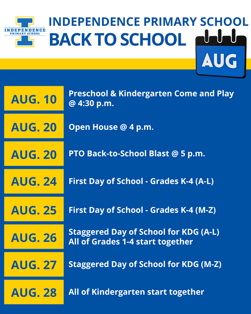 Back to School Dates