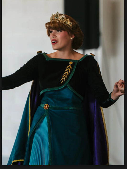 student singing