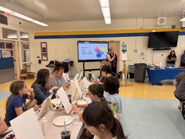 Independence Middle School Families Create, Connect at Sip & Paint Night