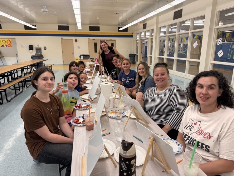 Independence Middle School Families Create, Connect at Sip & Paint Night