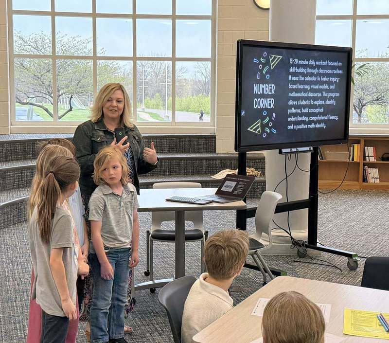 students presenting on math