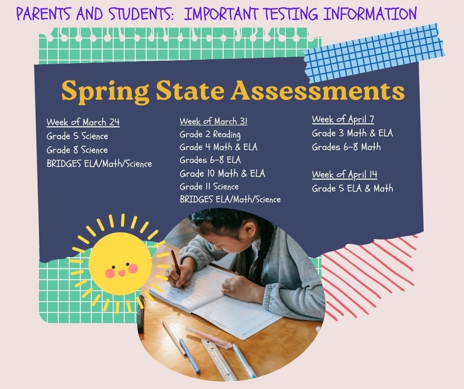 Spring 2025 Testing Reminders
