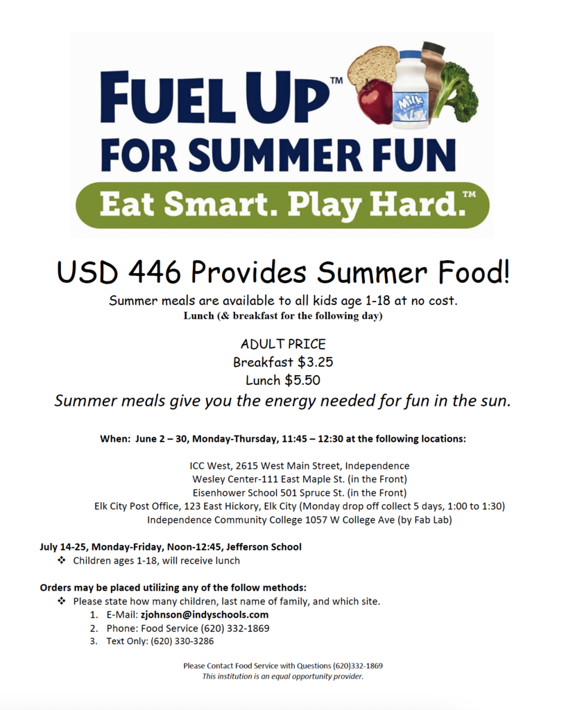 USD 446 Summer Food Program Details