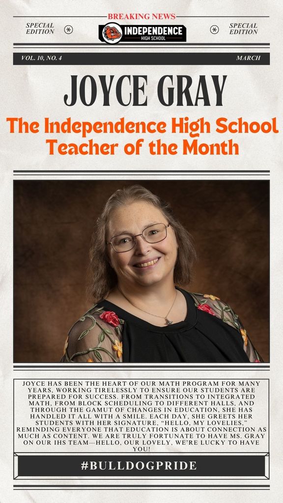 Teacher of the Month