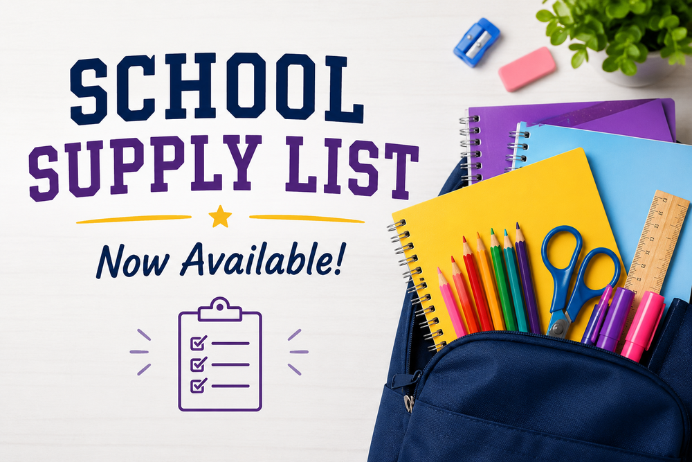 School Supply List Now Available