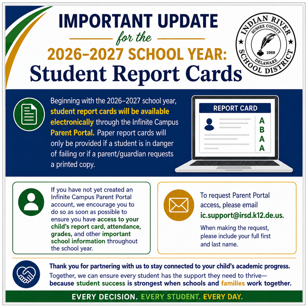Update on report cards for 2026-2027