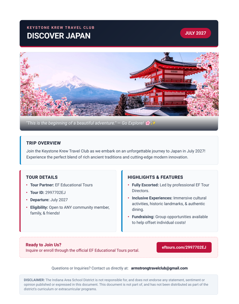 travel flyer