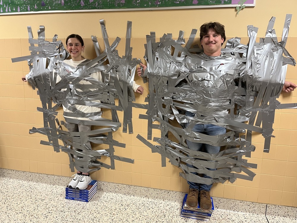 Student teachers Miss Bodnar and Mr. Baker participate in fundraiser