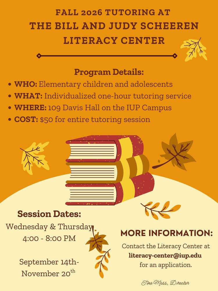 Flyer for Fall 2026 tutoring