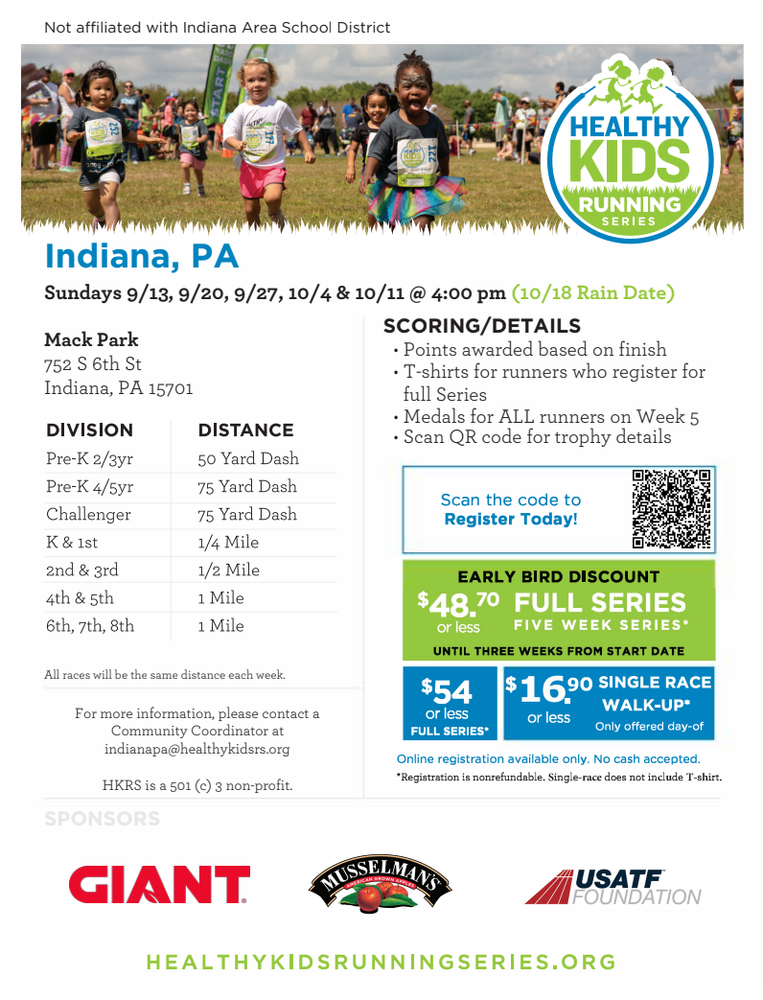 Healthy Running Kids flyer