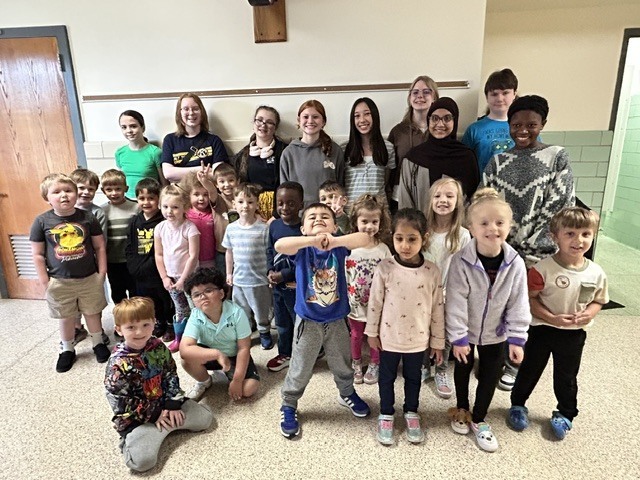 Builders' Club and PreK students