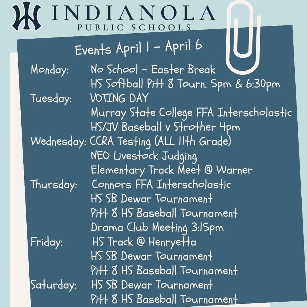 Events April1-6