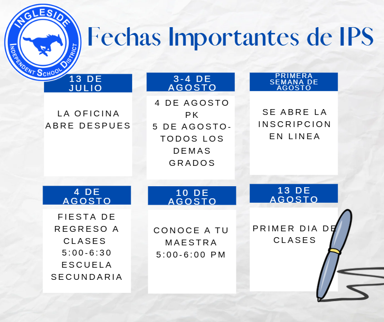 Important Dates Spanish 