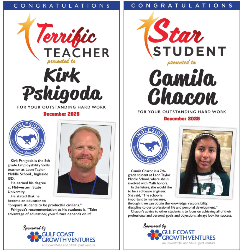 Terrific Teacher and Star Student