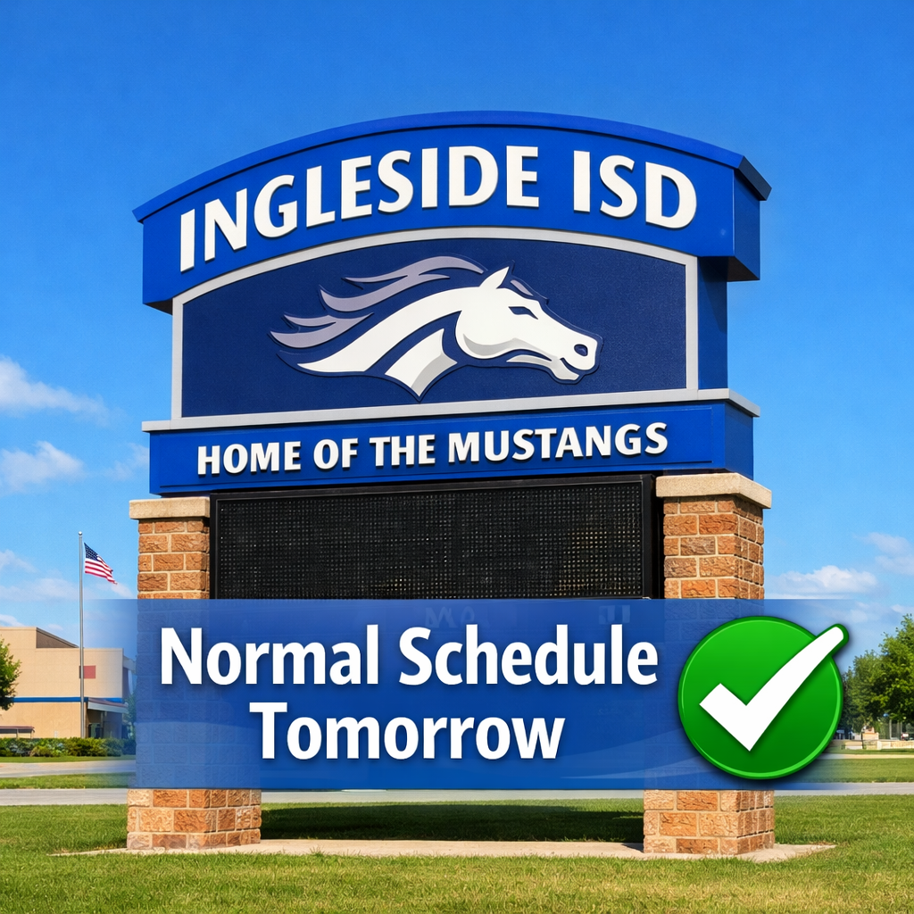 School Marquee- Normal Schedule Tomorrow