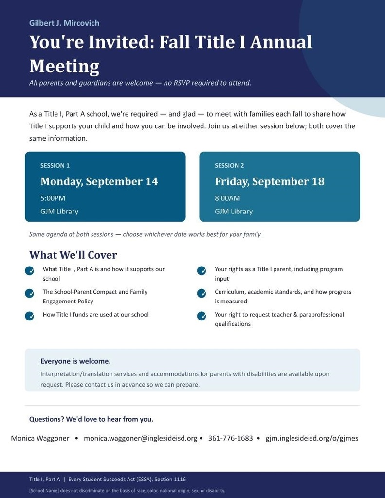 Title I Meeting