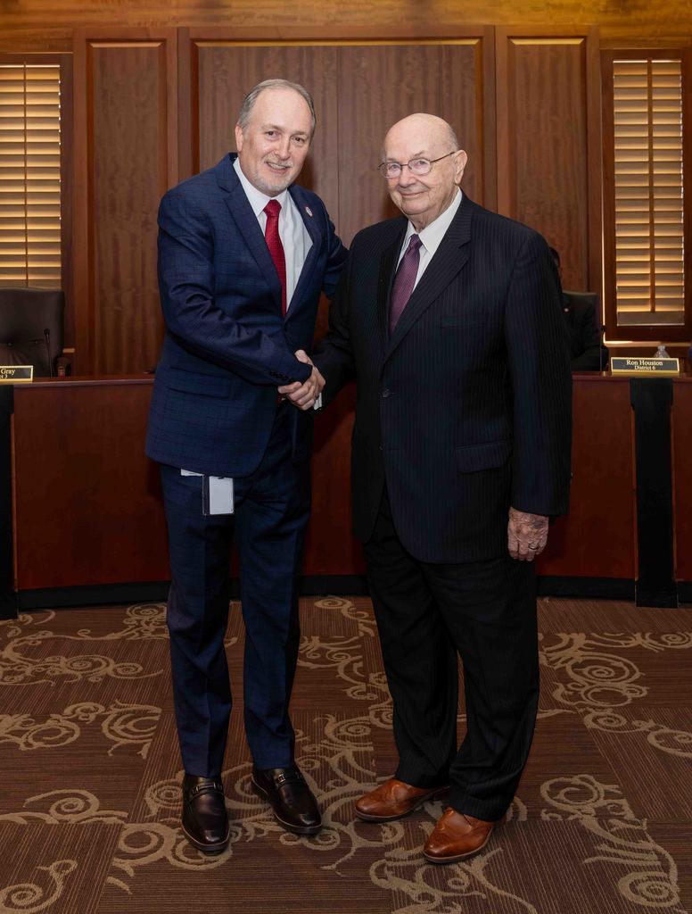 David Walters and Chancellor Jimmy Baker