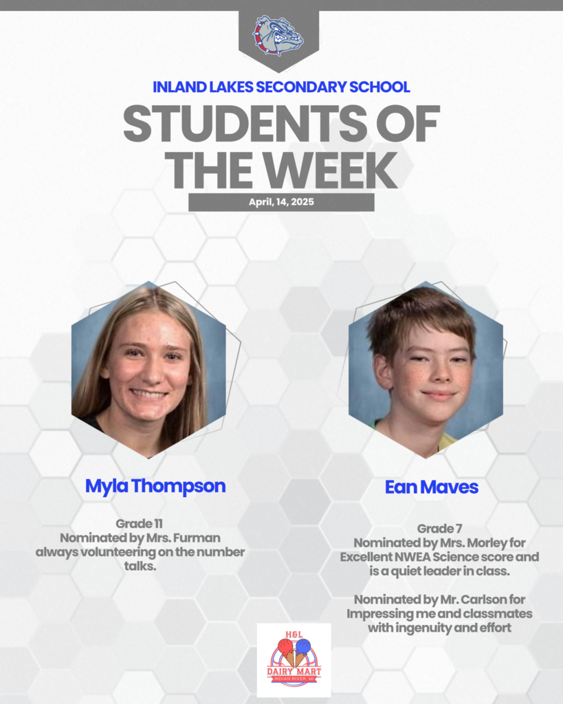 ILS Students of the week: Myla Thompson and Ean Maves!