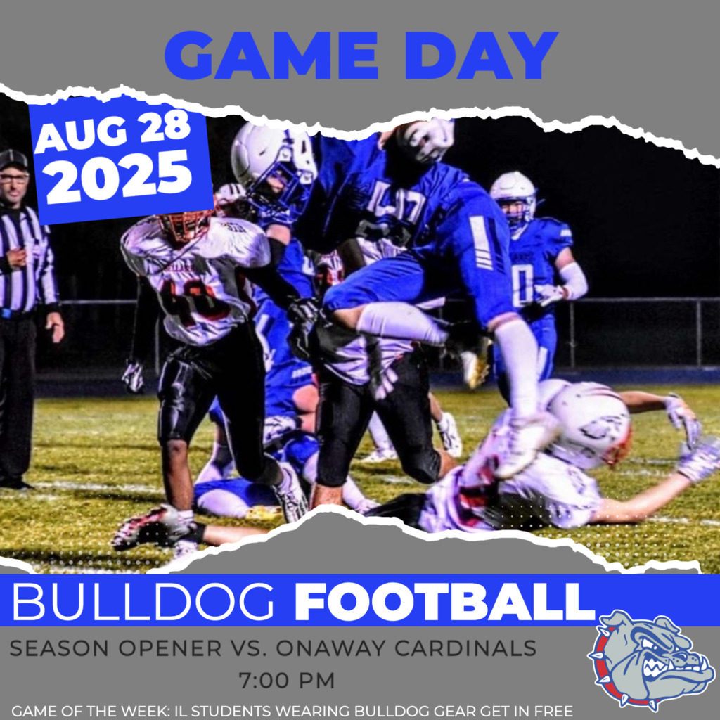 VARSITY FOOTBALL GAME DAY - home vs Onaway tonight 7pm