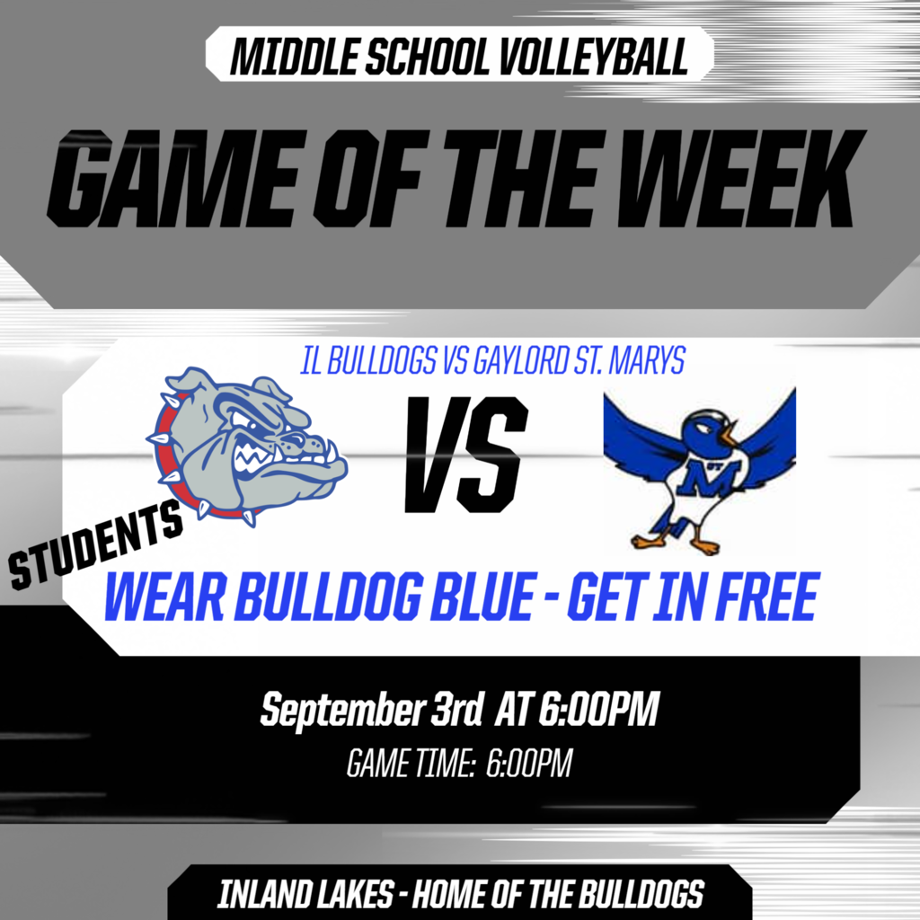 Game of the Week: MS Volleyball home vs Gaylord St. Mary's