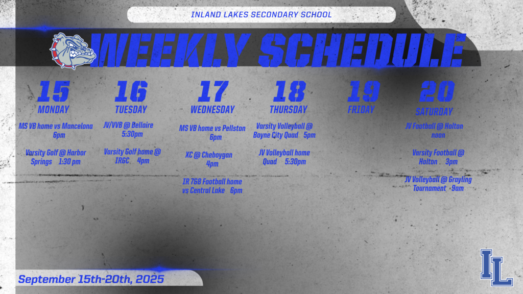 ILS Athletics Weekly Schedule