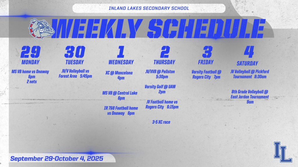 weekly schedule