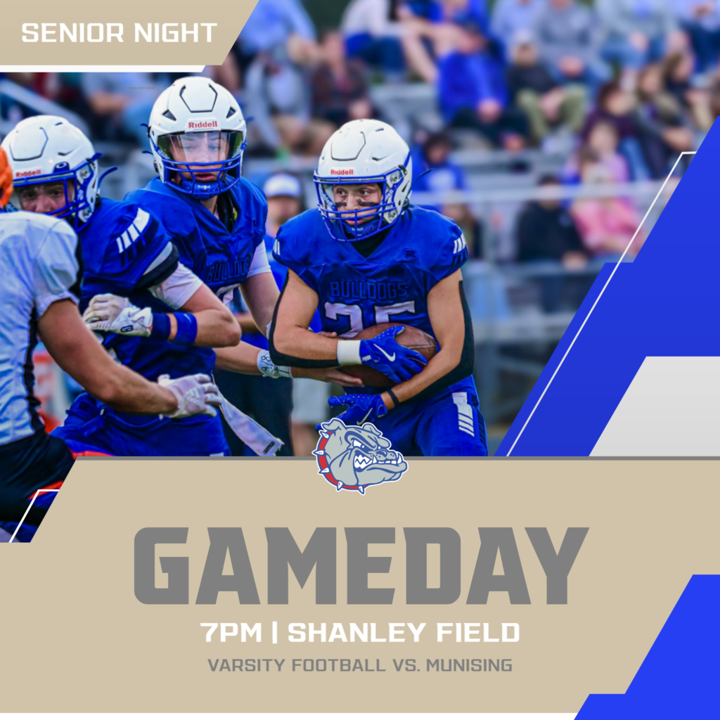 Varsity Football vs Munising tonight 7pm