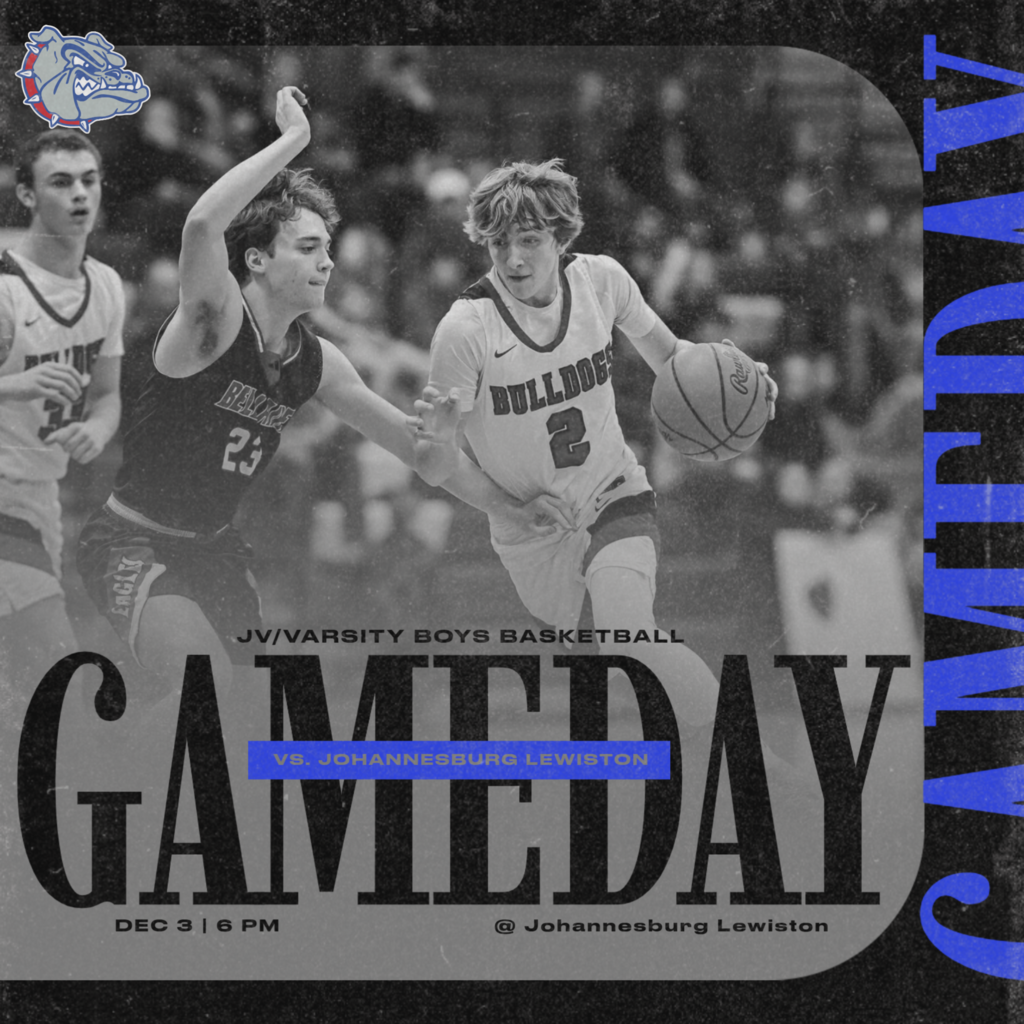 JV/Varsity Boys Basketball  @ Johannesburg-Lewiston tonight at 6pm. Its the first game of the year and its a conference game on the road. In the picture #2 Mason Green looks to drive past the Bellaire defender.